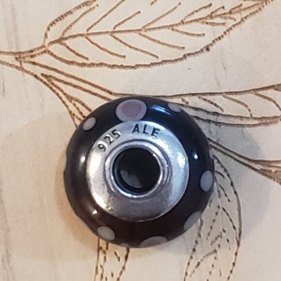 Pandora, Purple Bubbles Glass Murano Glass Charm, Retired - Picture 4 of 6